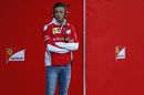 Ferrari test driver Antonio Fuoco watchs for the test session