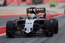 Alfonso Celis in the Force India with aero sensors