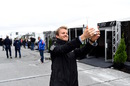 Nico Rosberg takes a selfie at the paddock
