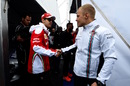 Sebastian Vettel and Valtteri Bottas shake hands