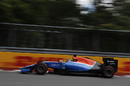 Pascal Wehrlein at speed in the Manor