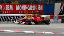 All alone ... Fernando Alonso at the rear of the field after starting from the pit lane