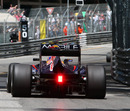Mark Webber leaves the pits 