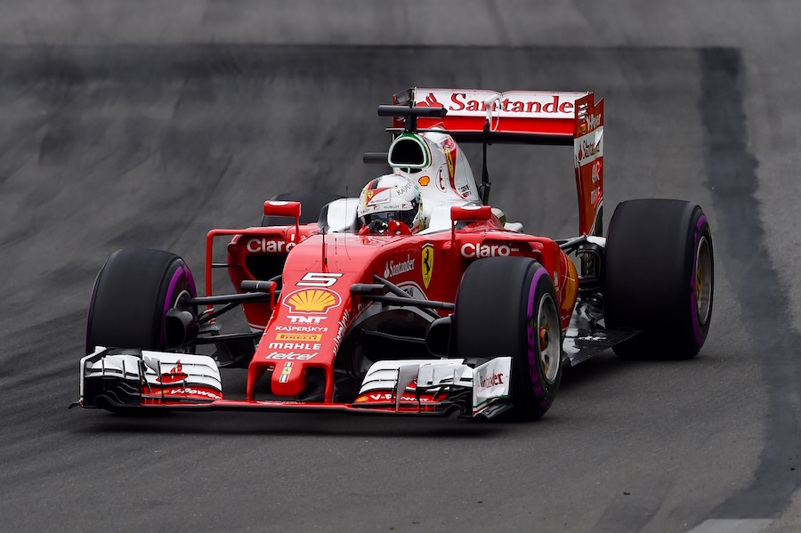 Sebastian Vettel gets the power
