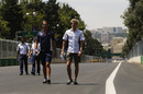 Marcus Ericsson walks the track on Thursday
