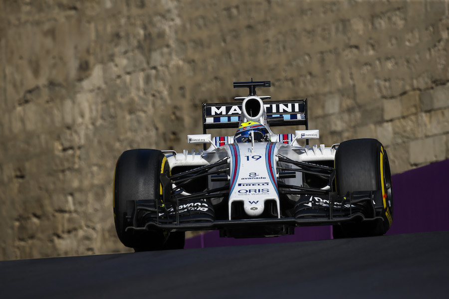 Felipe Massa pulls its pace from the Williams