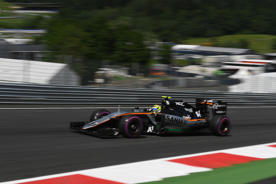 Sergio Perez on track in FP2