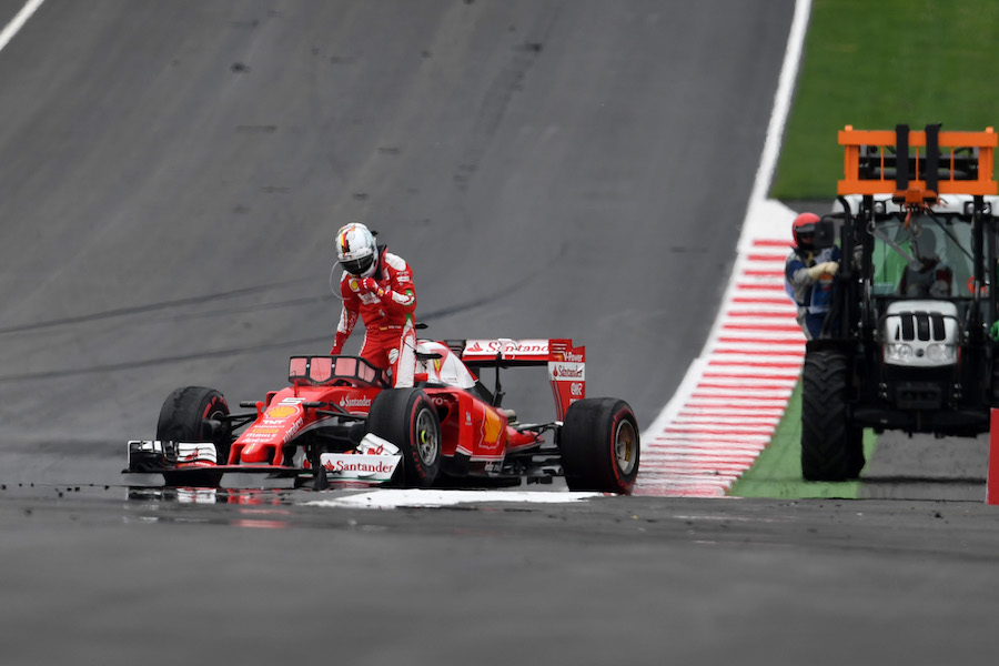 Sebastian Vettel retires from the race