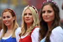 Grid girls pose ahead of the race