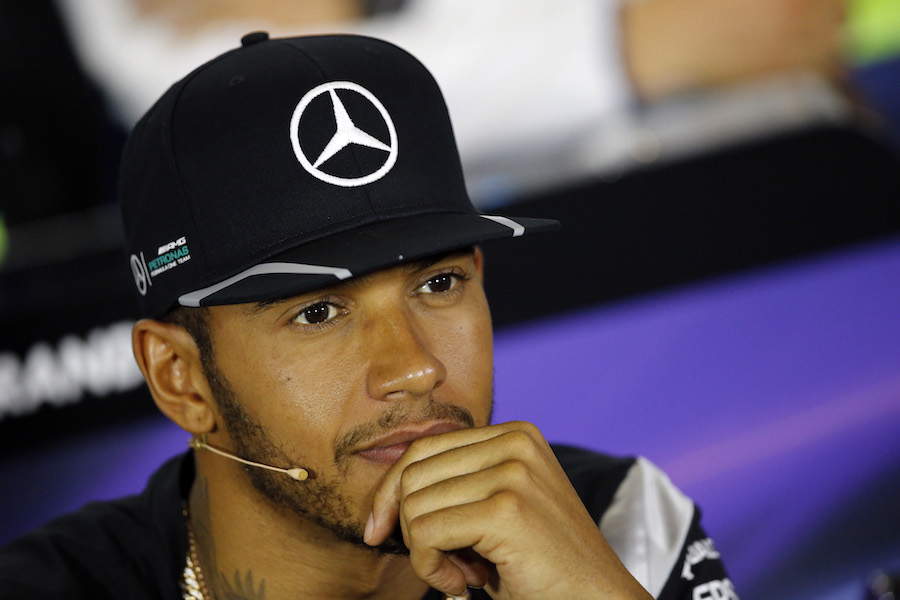 Lewis Hamilton in the press conference