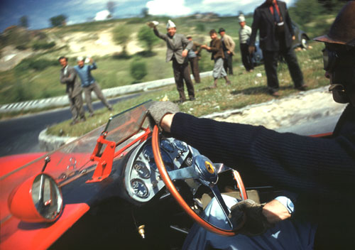On board with Peter Collins at the Mille Miglia