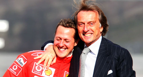 Michael Schumacher and Luca di Montezemolo