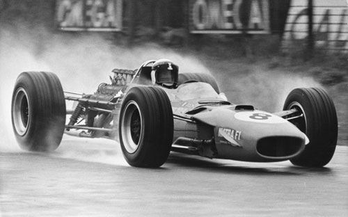 Jackie Stewart on his way to winning the Dutch Grand Prix