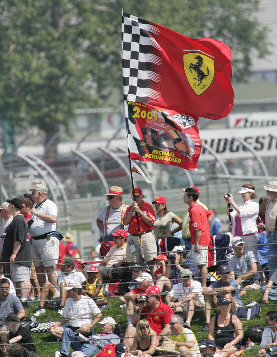 Ferrari fans at the United States Grand Prix