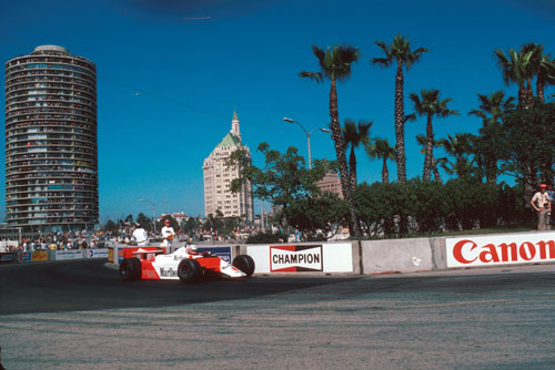 Niki Lauda en route to winning the United States Grand Prix West