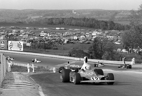 Pole sitter and race winner Niki Lauda leads the field en route to winning the United States Grand Prix