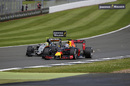 Daniel Ricciardo and Sergio Perez battle for a position
