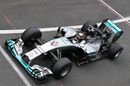 Pascal Wehrlein in the 2014-spec Mercedes W05 and testing Pirelli prototype tyres