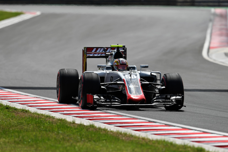 Charles Leclerc on track in the Haas