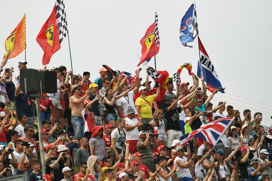 Fans and flags at Hungaroring