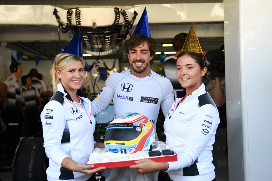 Fernando Alonso celebrates his 35th Birthday