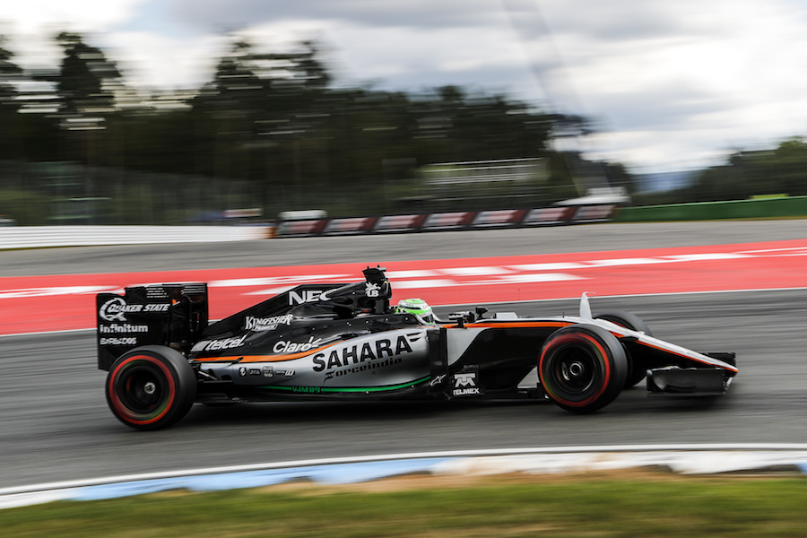 Nico Huldenberg on track in the Force India