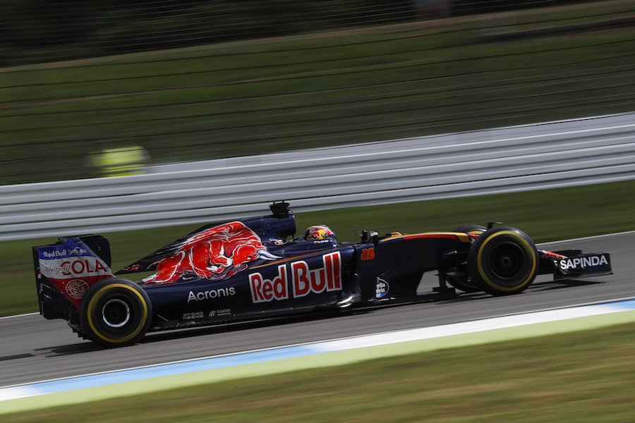 Daniil Kyat at speed in the Toro Rosso