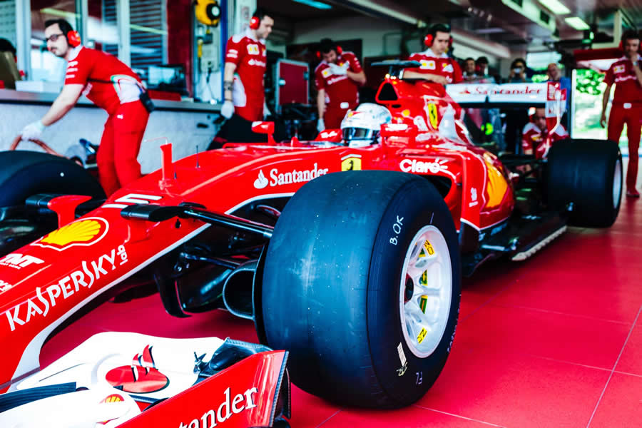 Sebastian Vettel puts Pirelli's 2017 tyres on the modified SF15-T