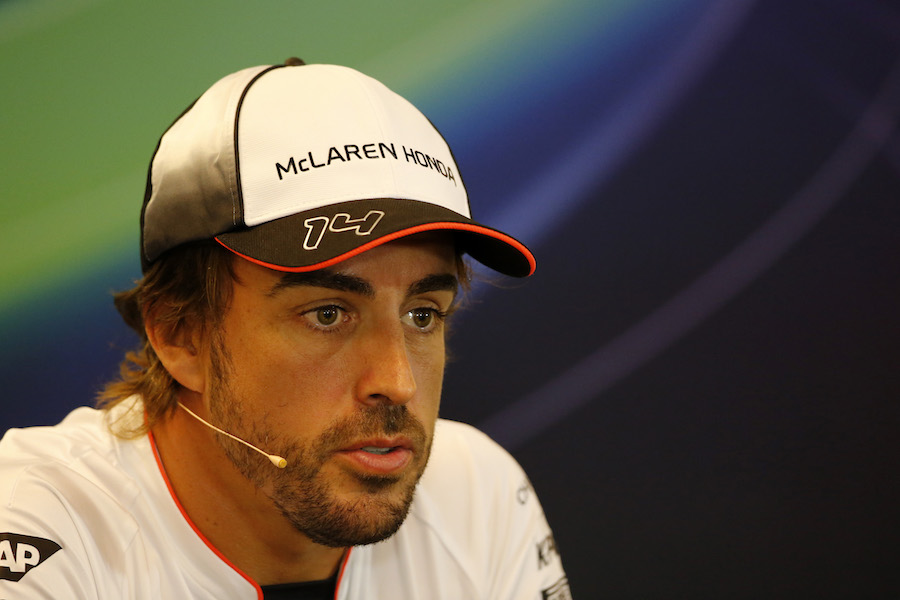 Fernando Alonso in the Thursday press conference