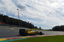 Jolyon Palmer at speed in the Renault 