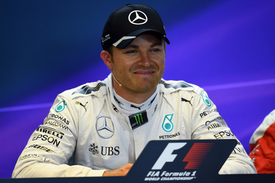 Nico Rosberg in the press conference after qualifying