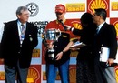 A young Jenson Button on the podium