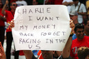A blunt message from a US race fan before the 2005 United States Grand Prix at Indianapolis started with only six cars on the grid
