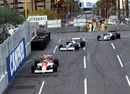 Ayrton Senna leads Jean Alesi en route to winning the US Grand Prix in Phoenix, Arizona