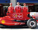 Ferrari shows off its livery celebrating 800 grands prix starts