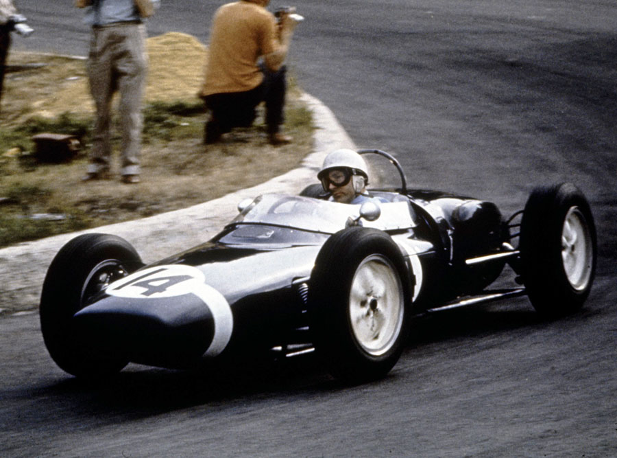 Stirling Moss in his Rob Walker Lotus