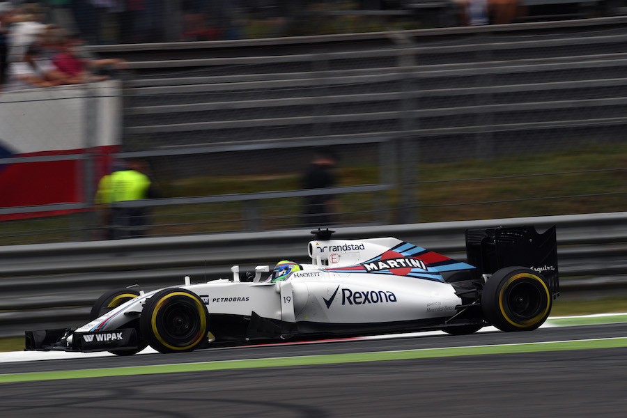 Felipe Massa at speed in Williams