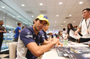 Felipe Nasr signs autographs for the fans