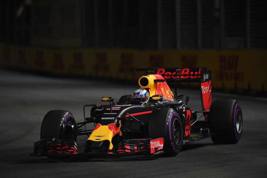 Daniel Ricciardo on a ultrasoft tyre run