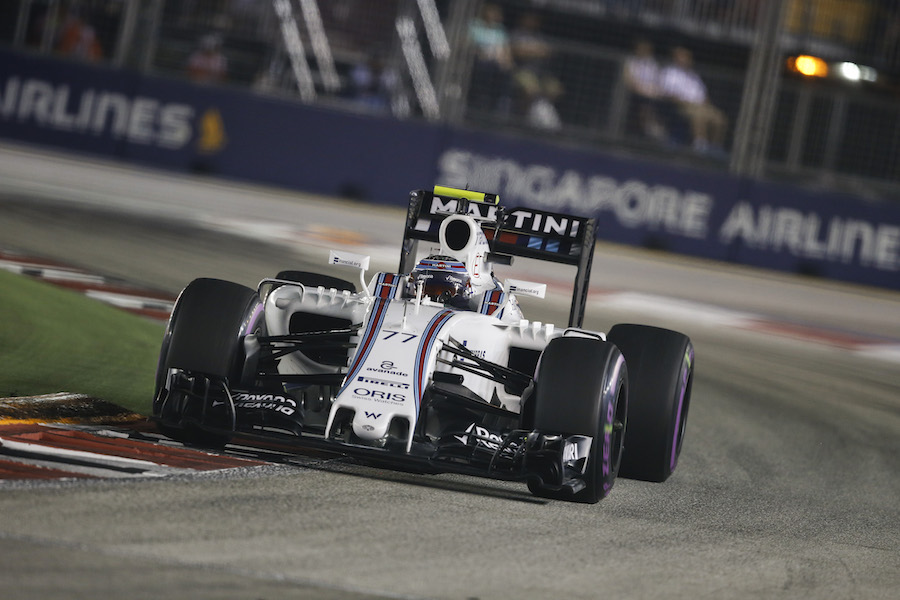 Valtteri Bottas on track in the Williams