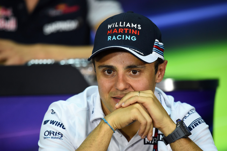 Felipe Massa looks on in the Thursday press conference