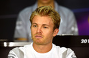Nico Rosberg talks to the press at the Thursday press conference