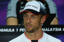 Jenson Button at the press conference