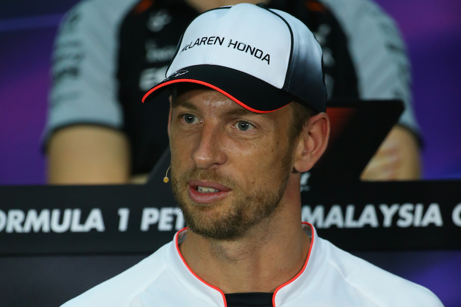 Jenson Button at the press conference
