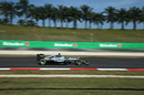 Lewis Hamilton putting the soft tyres