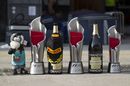 The Champagne and trophies for Red Bull's 1-2 finish