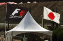 Flags fly at Suzuka circuit