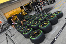 Pirelli tyres at the Renault garage