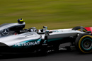Nico Rosberg at speed in the Mercedes
