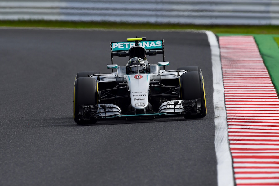 Nico Rosberg on track with a set of soft tyres